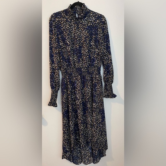 Nanette Lepore Smocked Waist Hi-Lo Midi Dress in Size 12 - Picture 3 of 11